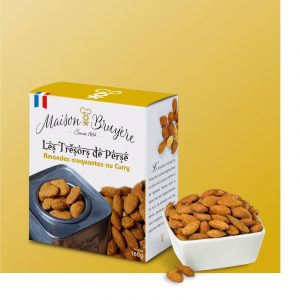 Les amandes au curry Maison Bruyère craquent irrésistiblement en bouche pour révèler la saveur exceptionnelle de son mélange curry.